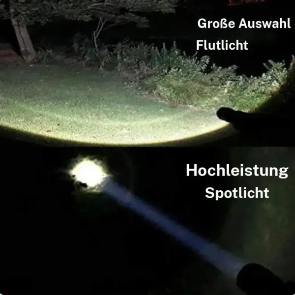 Rechargeable LED Light, 5 Modes Zoomable Tactical Flashlight, Portable LED Light?with Long-Range Beam and COB Light, Outdoor Flashlight for Camping Hiking - Image 4